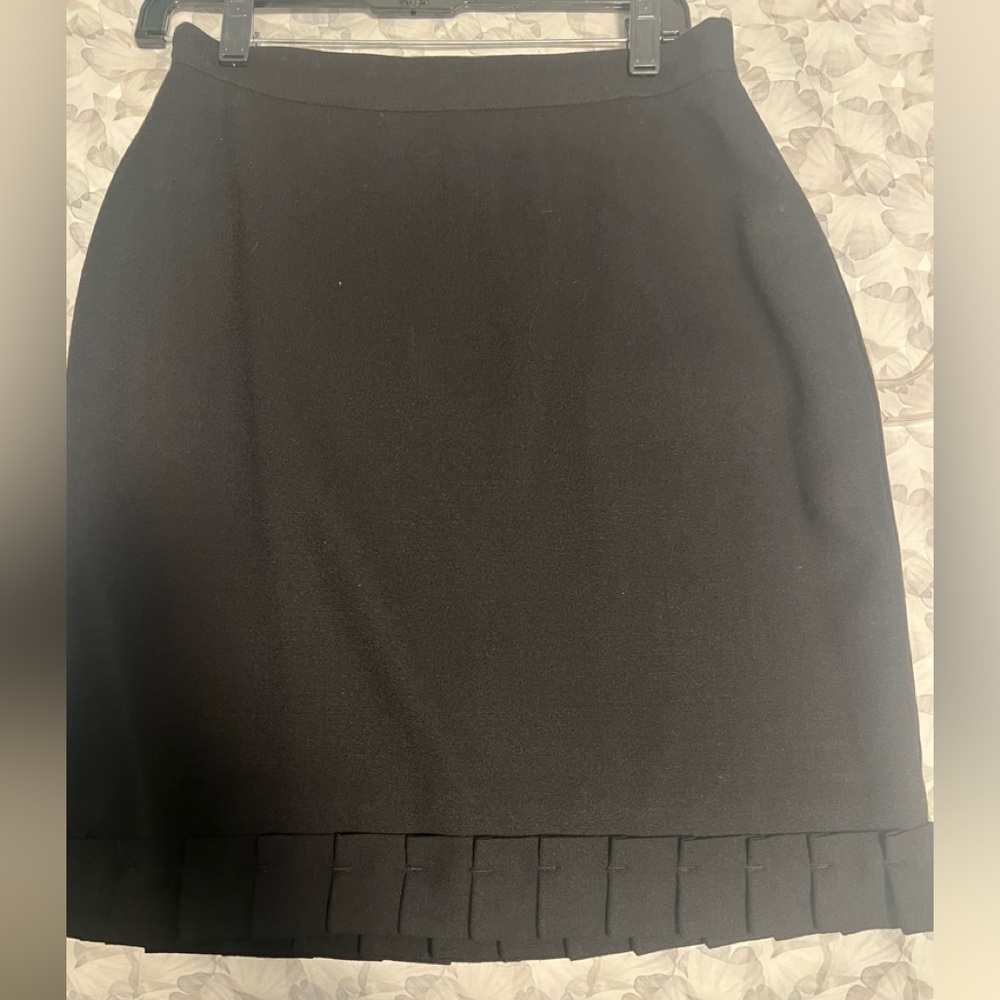 NWT Kate Spade wool aline zippered back flounce pleated skirt sz 4.